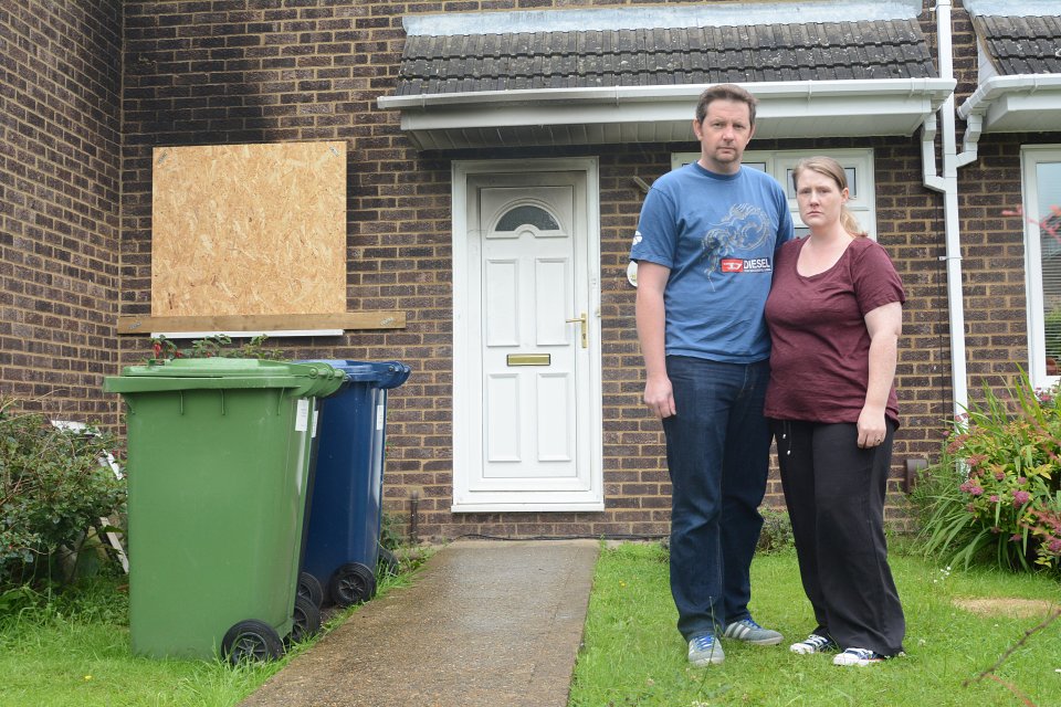 Caitriona and Darren are now staying in a single room in a hotel while they claim insurance to repair the damage