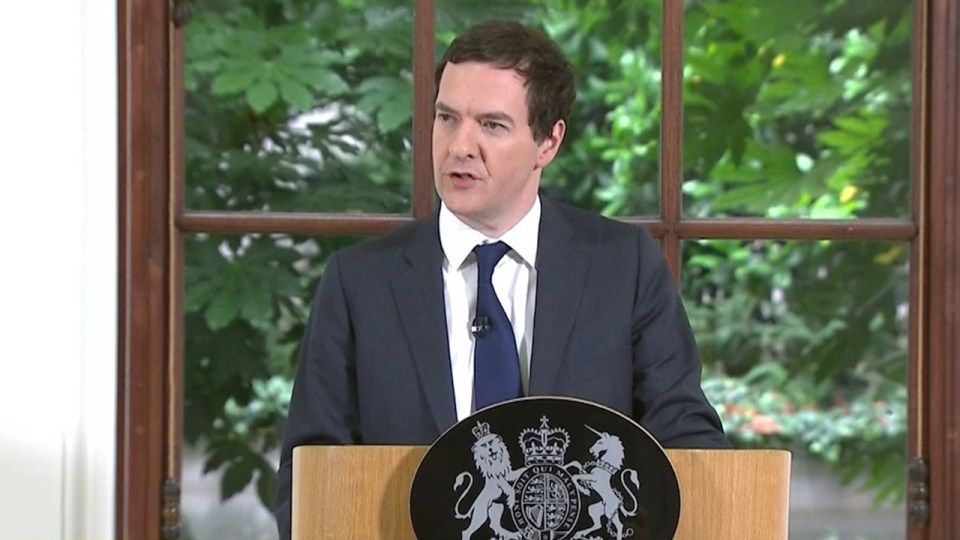 Chancellor George Osborne makes a statement from the treasury following Brexit