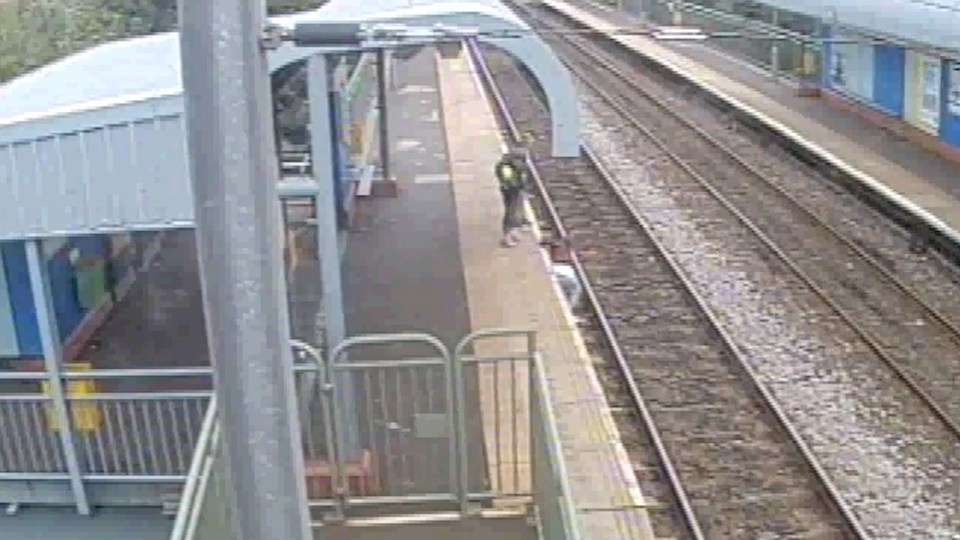 British Transport Police release shocking video to warn people to stay off tracks.00_00_08_20.Still001