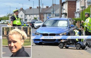 Mum jailed for 15 months after driving BMW into pensioner's mobility scooter at twice the speed limit