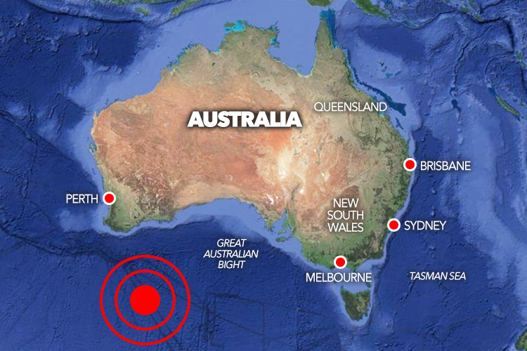 The quake struck just over a thousand miles off the western Australian coast