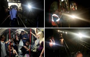 London Underground passengers forced to WALK through dark tunnels from their broken down train