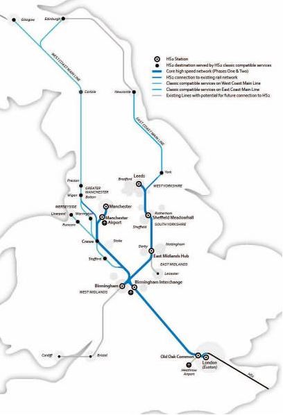 HS2 Map and proposed changes