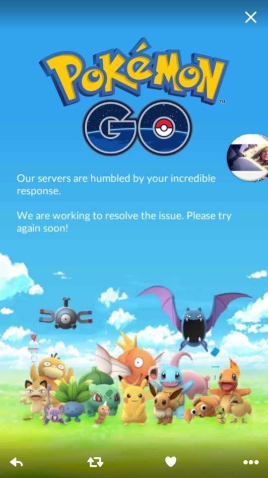 This is the error message many Pokemon players are receiving when they try to catch monsters