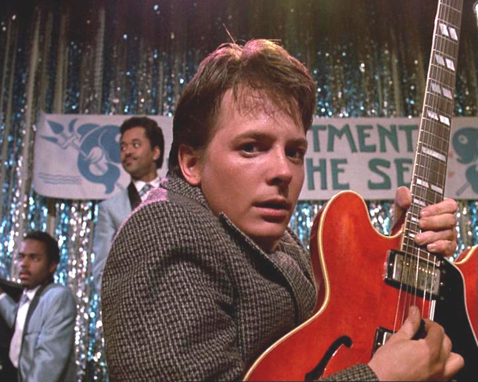 The actor is renowned for his Johnny B. Goode solo in Back to the Future