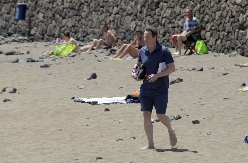But not before Cameron had worn it on the beach in Lanzarote in 2014