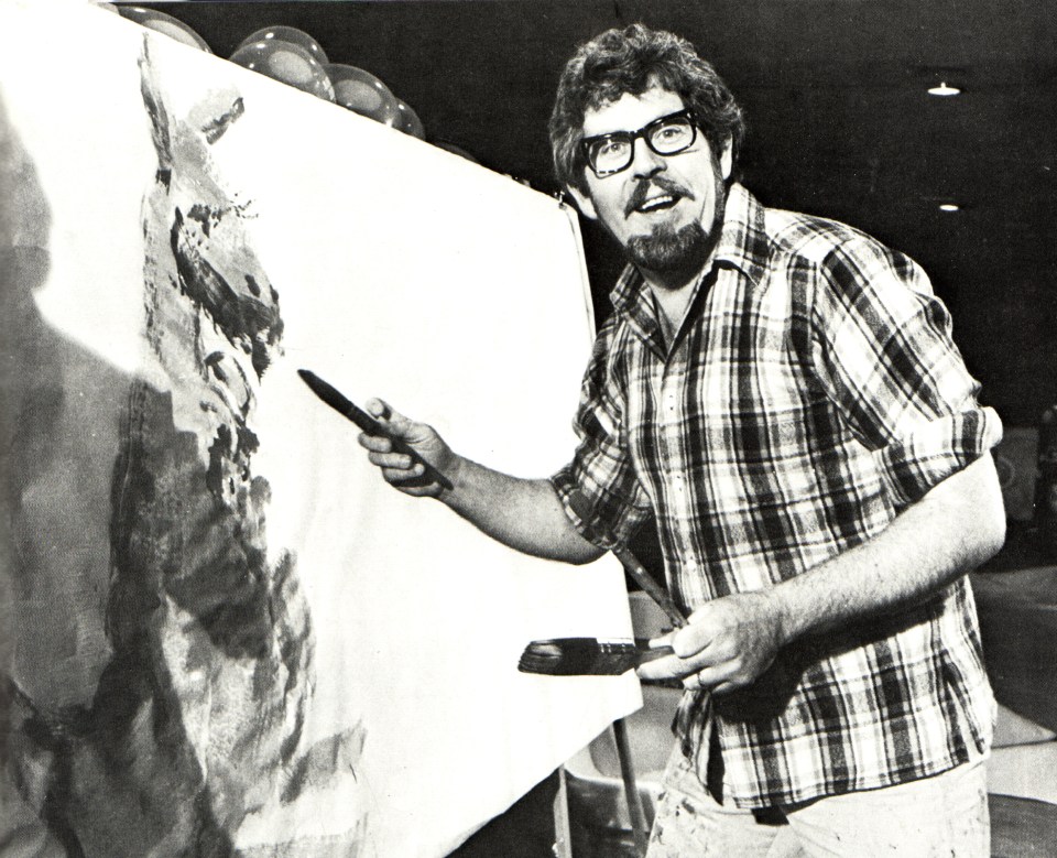 Rolf Harris' painting back in the 1970s