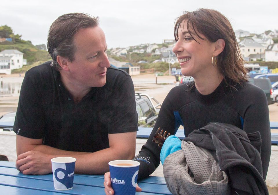 David Cameron On Holiday In Cornwall