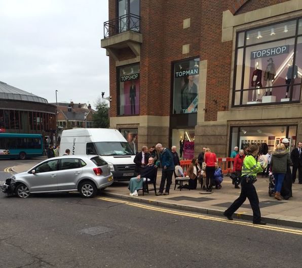 The scene of the devastating crash in Guildford