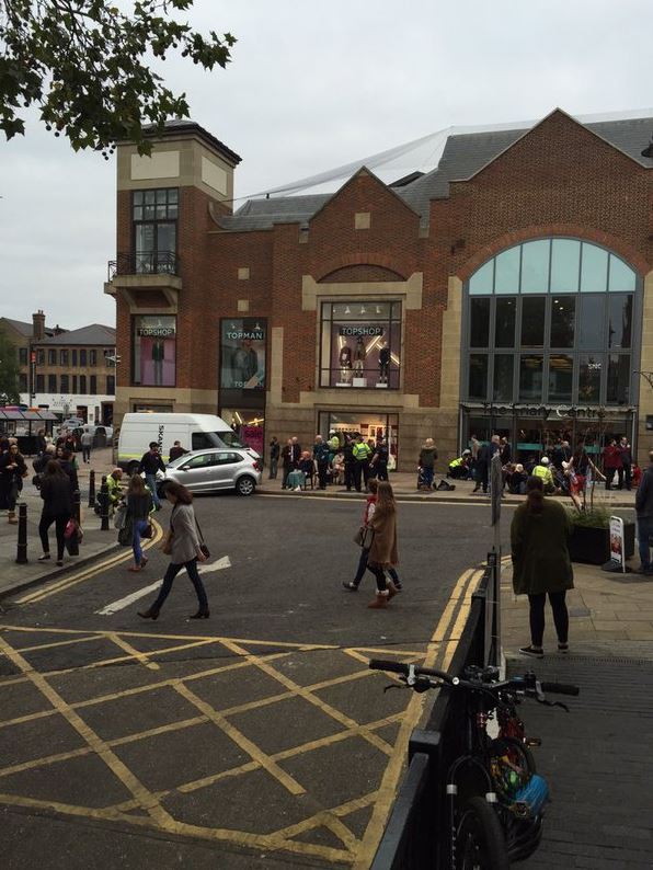 The crash occurred outside the Friary Centre in Guildford