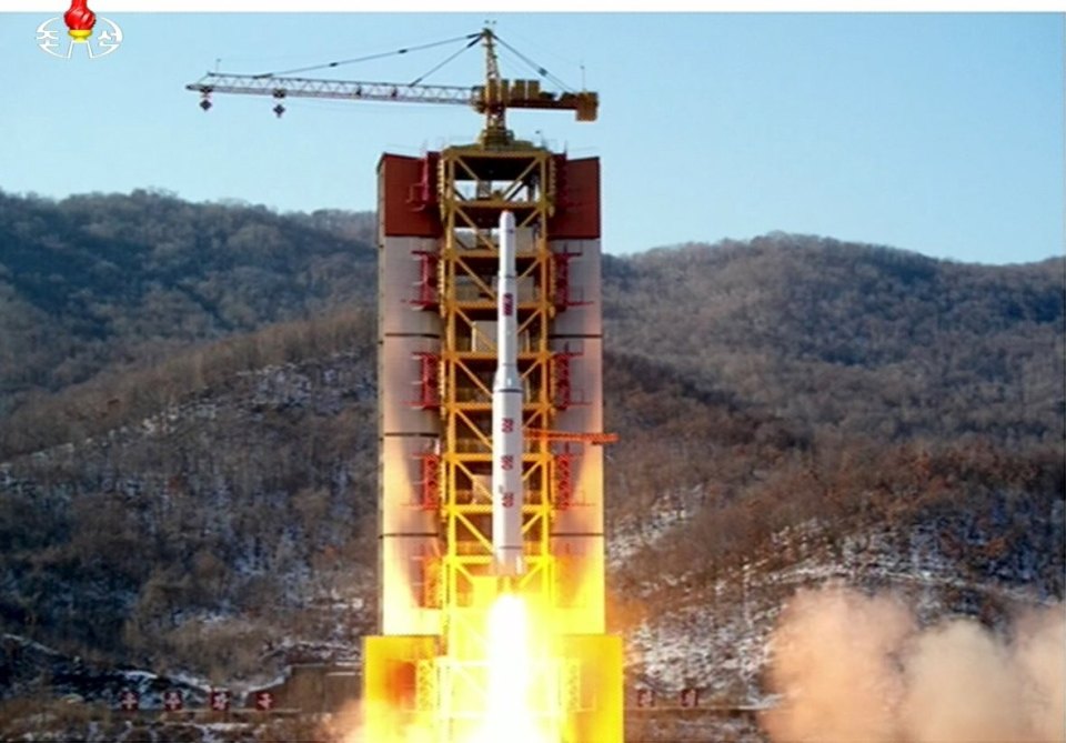 A North Korean long-range rocket is launched in February this year