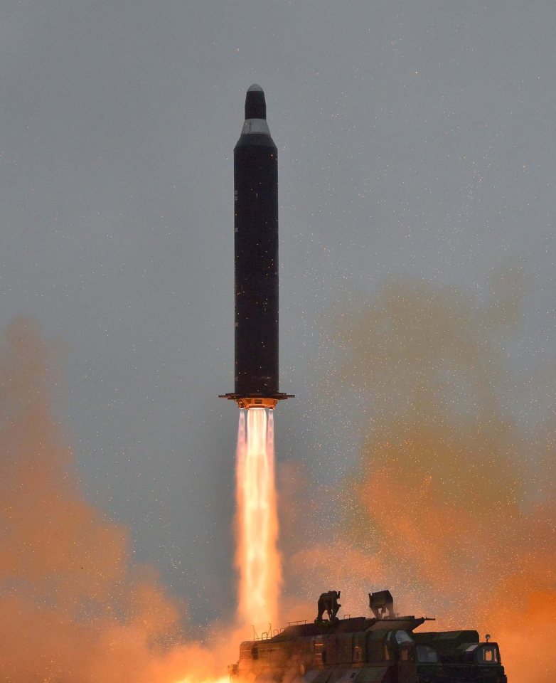North Korea's strategic ballistic rocket Hwasong-10 launch