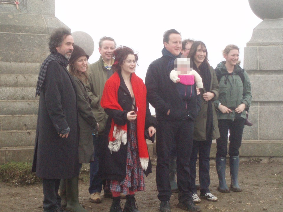 The families have been close for 15 years. Mr Cameron is seen here with his wife, Mr Gove and Tim Burton and Helena Bonham-Carter