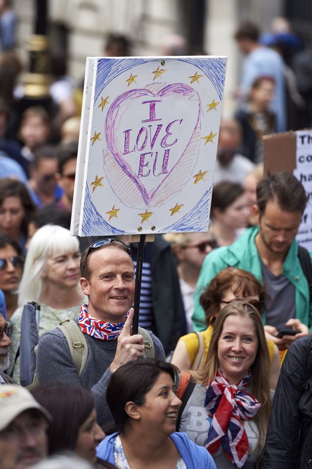 March for Europe protesters