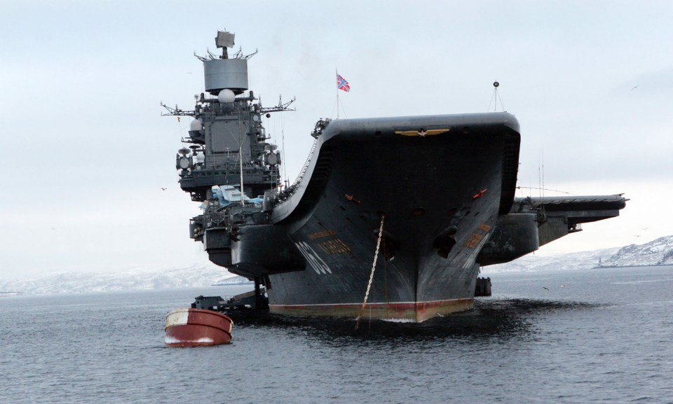 The Admiral Kuznetsov aircraft carrier The Northern Fleet ships returning home