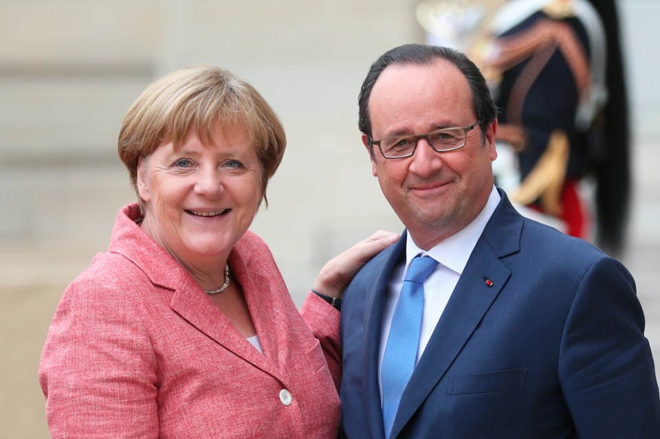 Angela Merkel and Francois Hollande