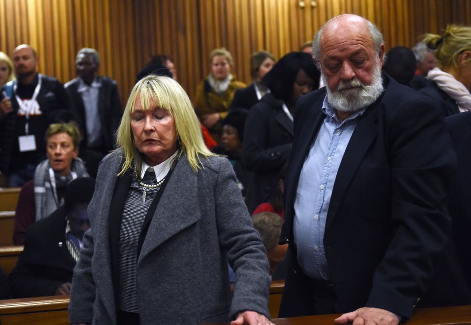 The parents of Reeva Steenkamp June and Barry react to the six year sentence given to Pistorius for the murder of their daughter. The brave couple had sat through the entire trial, maintaining a dignified silence throughout