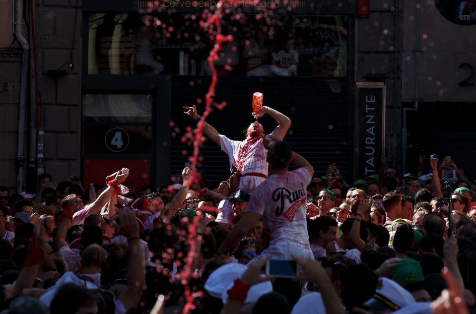 The San Fermin festival is famous for its potentially-fatal bull-runs which have caused the death of at least 15 people over the years