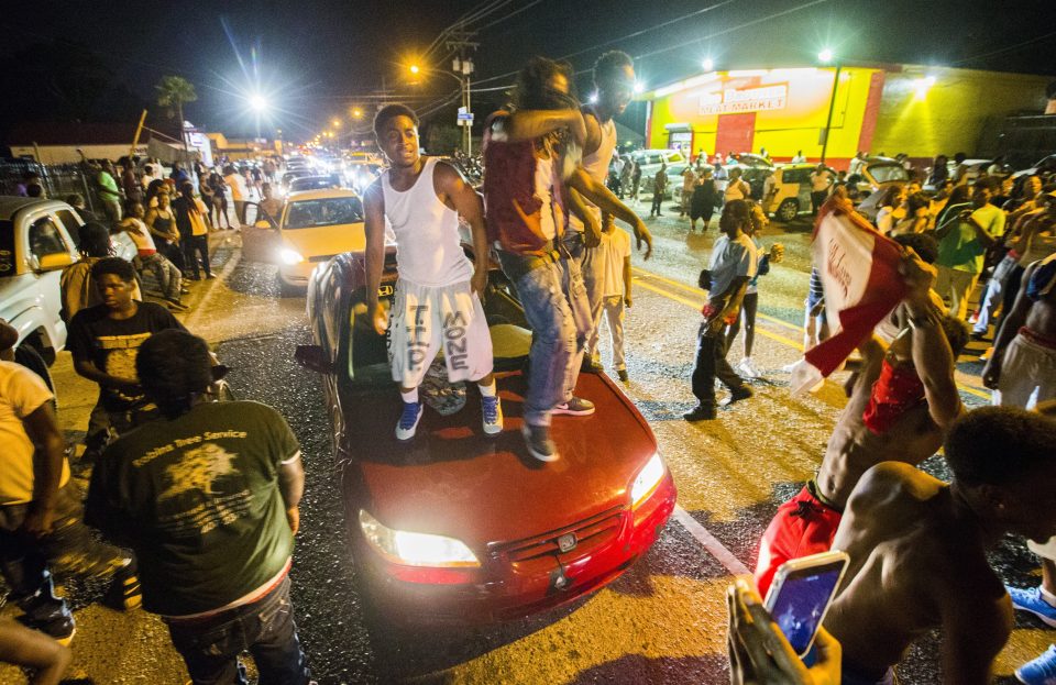 Police did not attend the Balton Rouge protest, which blocked the streets