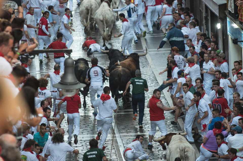 Thursday morning was just the first bull run of the season with the festival making the northern Spanish town famous