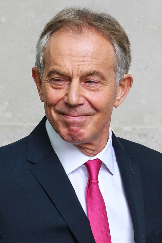 Tony Blair visiting the BBC to appear on Radio - London