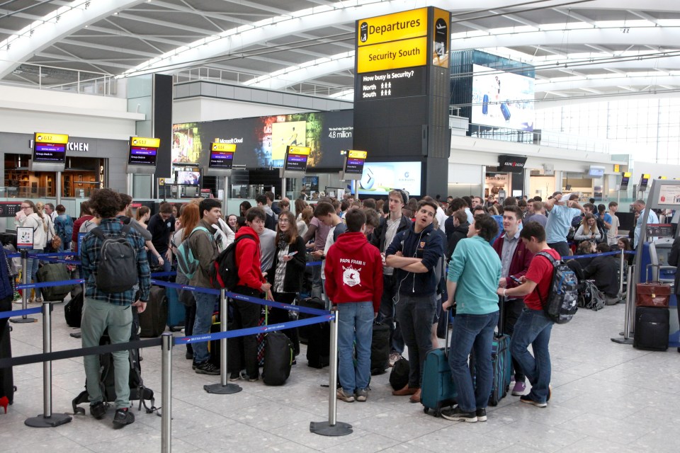British Airways passengers experienced long delays at all check-in desks, with massive delays for first class and business class