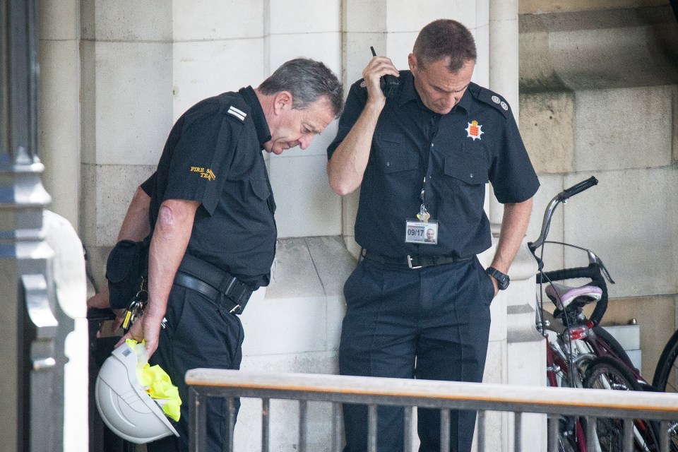 A fire safety were called to the Houses of Parliament as a precaution