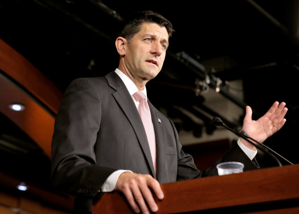 Speaker of the House Paul Ryan speaks during a media briefing on Capitol Hill in Washington