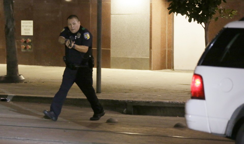 One of the suspects was holed up inside the car park of a nearby college