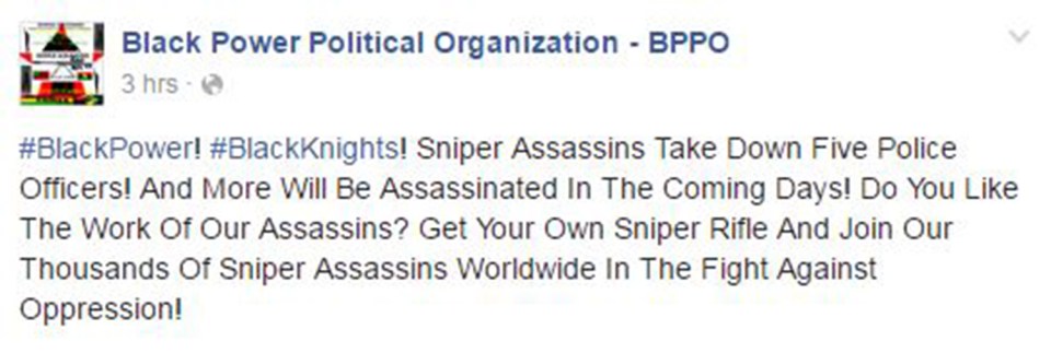 The Black Power Political Organisation claimed responsibility for the attack, warning there would be more to come
