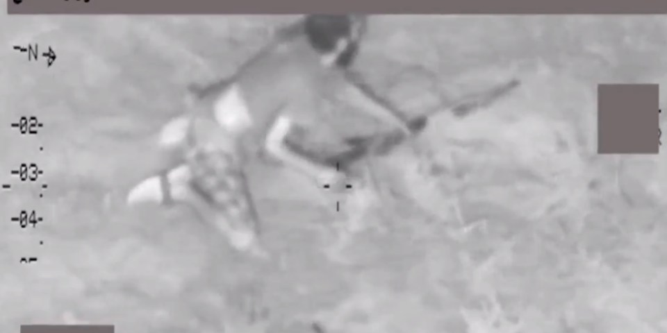 When he thinks he is safe, the ISIS fighter comes out of hiding