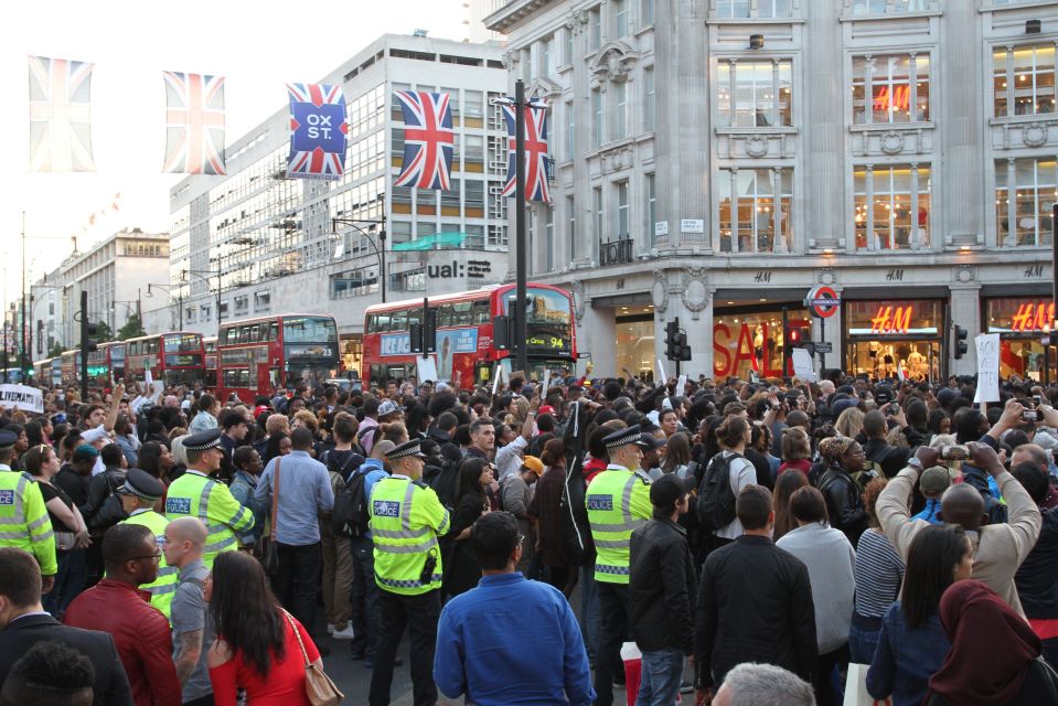 Black lives matter protest, London, UK - 08 Jul 2016