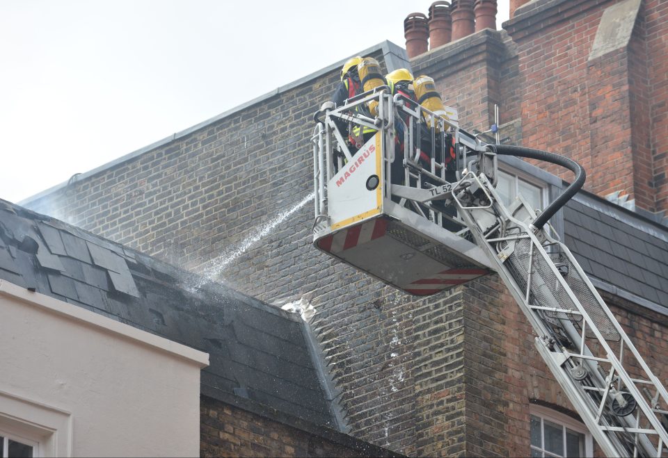Fire in Chinatown, London, UK - 10 Jul 2016