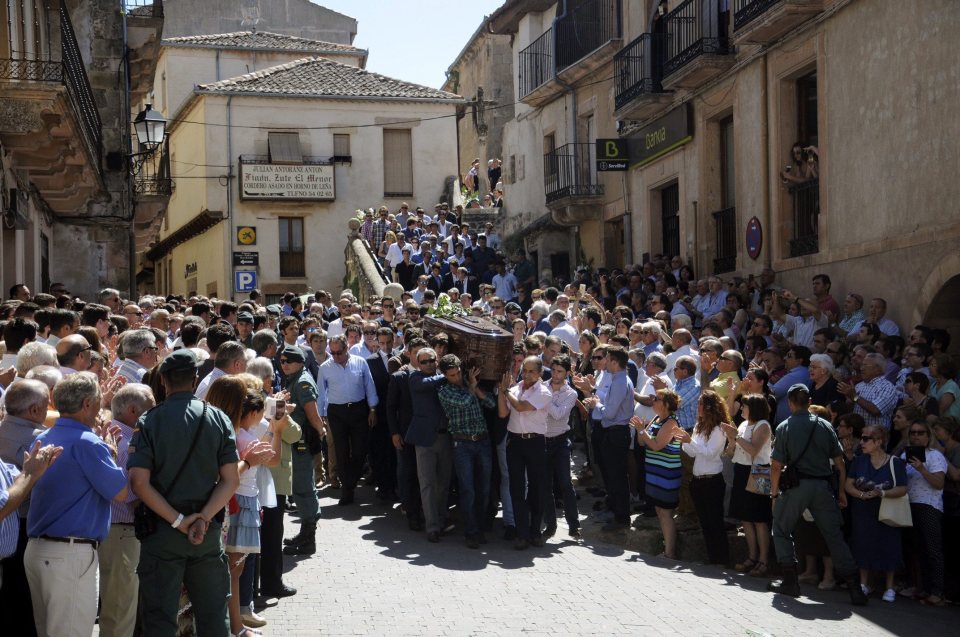 His coffin was yesterday carried through the streets of his home town Sepúlveda