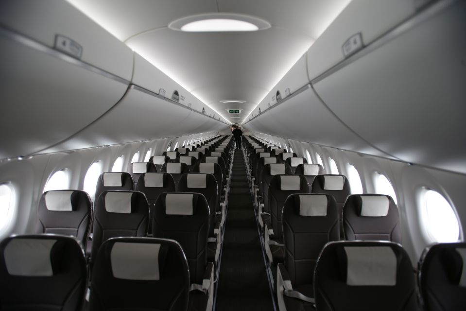 The larger than average seats have been designed to give extra comfort to passengers