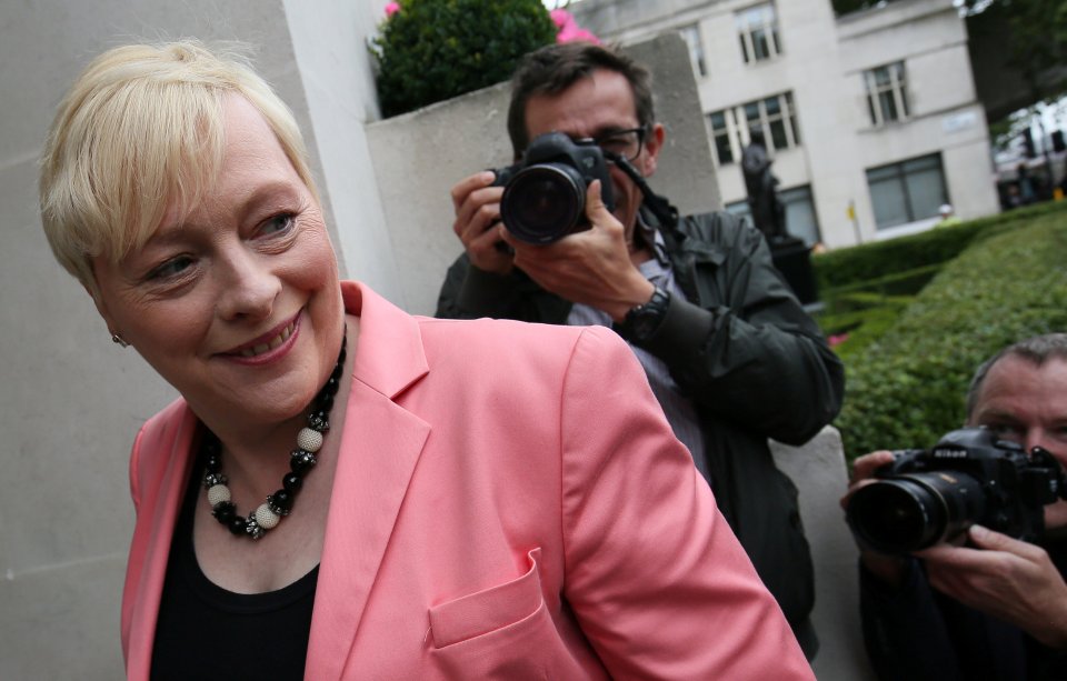 Britain's opposition Labour Party leadership hopeful Angela Eagle arrives at a news conference in London
