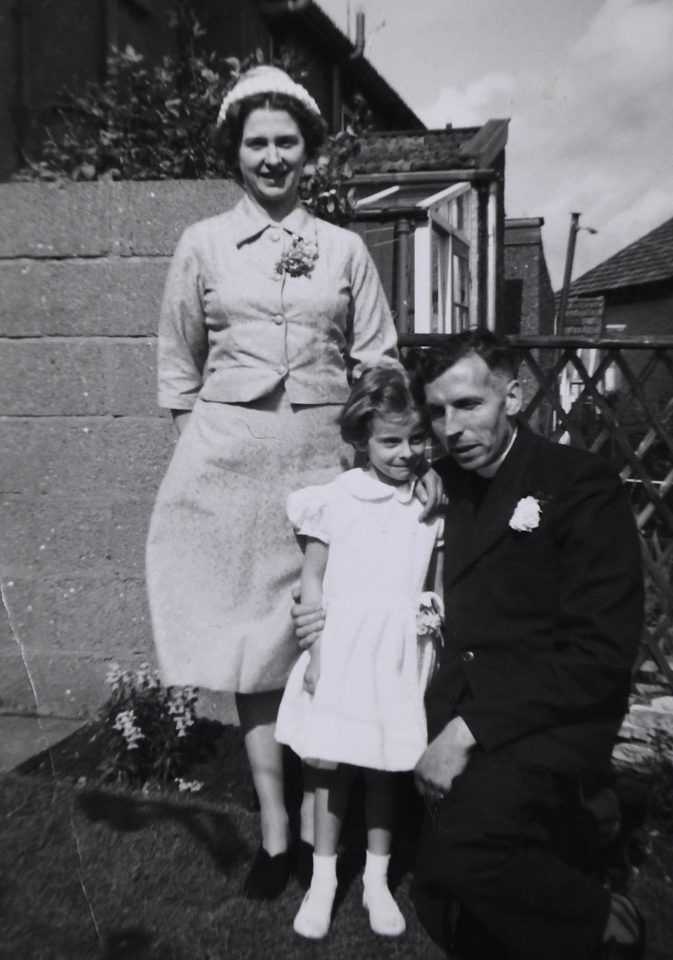 Theresa May 1961 At A Marjorie's house in Bristol with her father Hubert and mother Zaidee