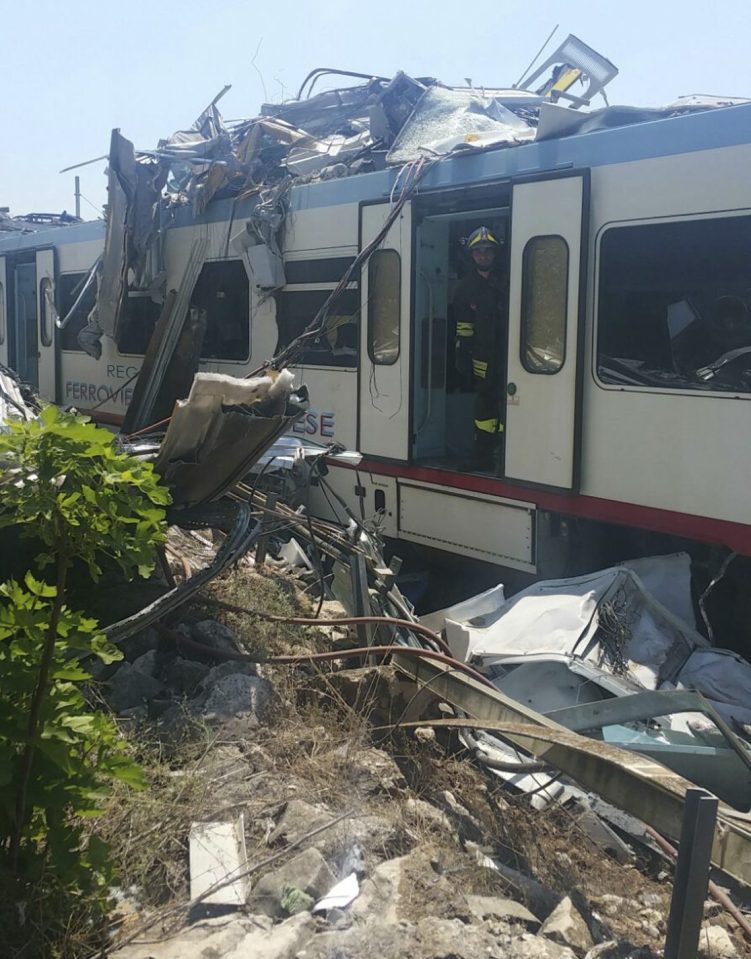 The crash occurred on a train line with a single track - where work was underway to expand it to two