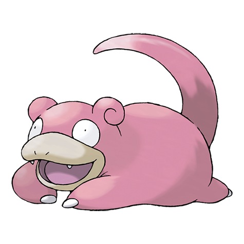 SLOWPOKE, #79, Water/Psychic. Stupid, struggle to remember to attack rivals but can be devastating.