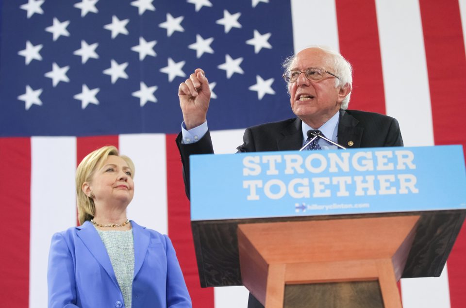 Hillary Clinton and Bernie Sanders