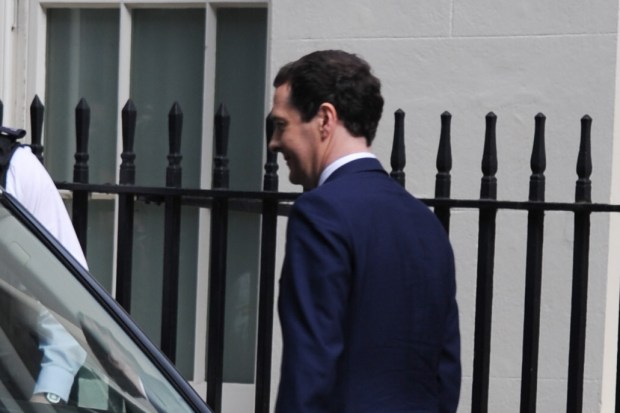 George Osbourne leaves Downing Street in London