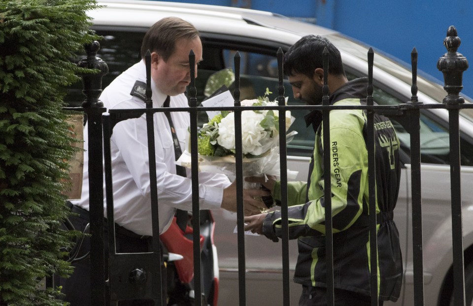 Flowers delivered to Downing Street