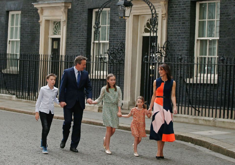 The children are rarely seen but joined their father David Cameron for his final address as Prime Minister