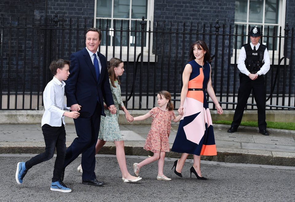 The young family left No10, their home for six years, together 