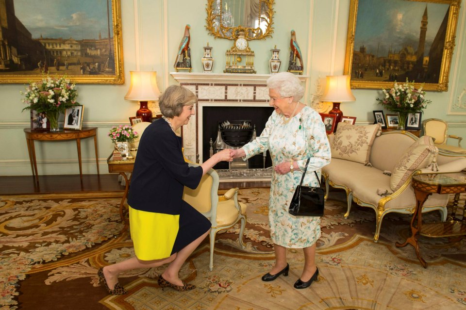 Theresa May meets the Queen as she is named Britain's second Prime Minister