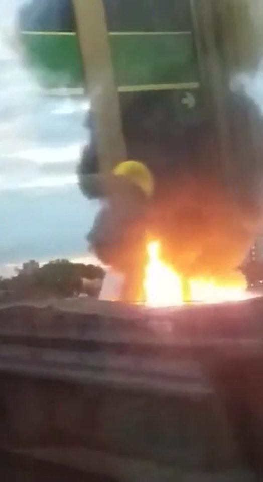 The flames could be seen from miles across London