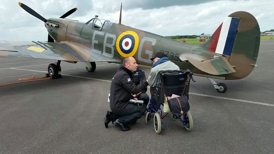 Ken Farlow with Spitfire