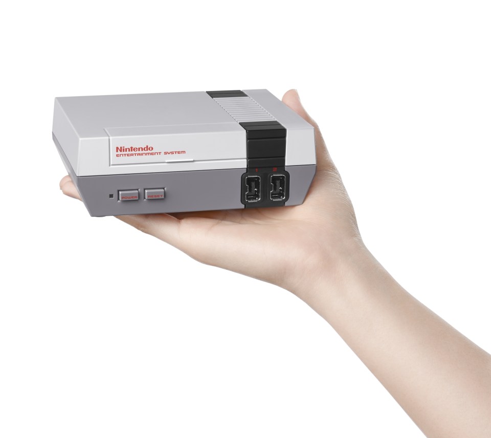 Technological progress means the console can be shrunk to a fraction of its original size