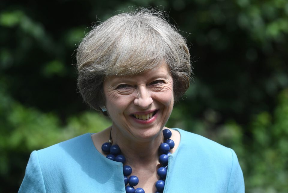 British Prime Minister Theresa May hosts