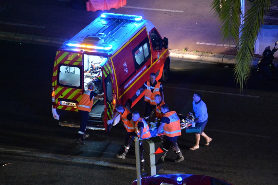 Police and ambulances descended on the chaotic scene, with medics desperately trying to help the injured